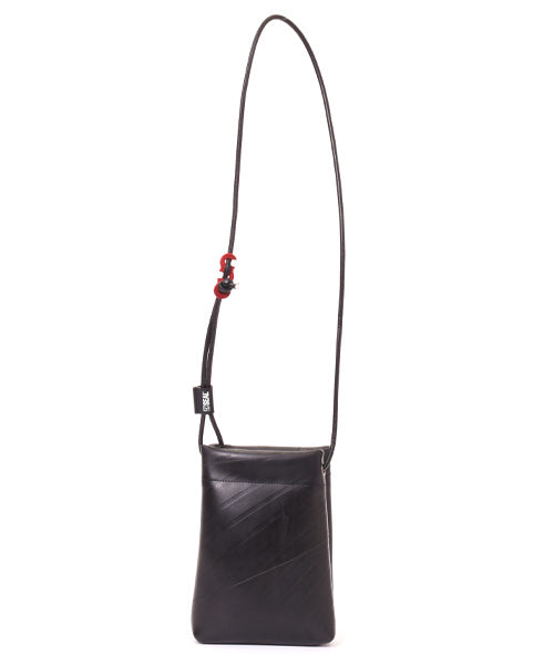 Leather cord shoulder bag