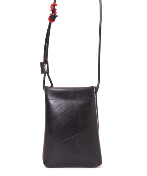 Leather cord shoulder bag