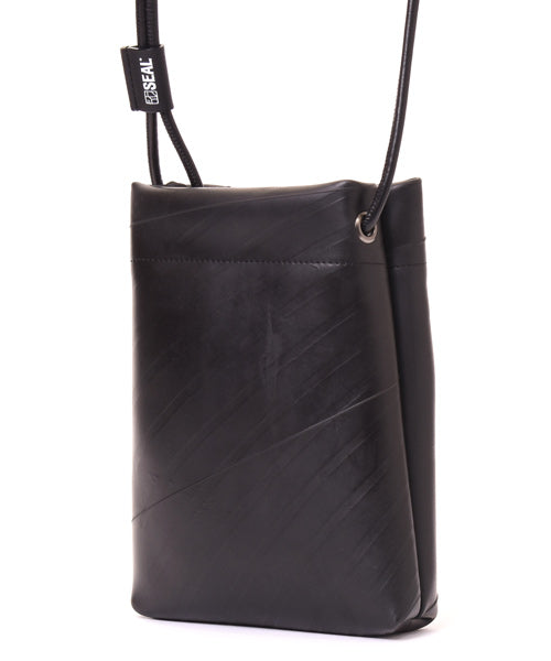 Leather cord shoulder bag