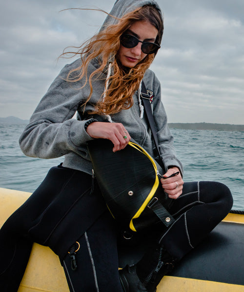 Arqueonautas collaboration / one shoulder bag spiral