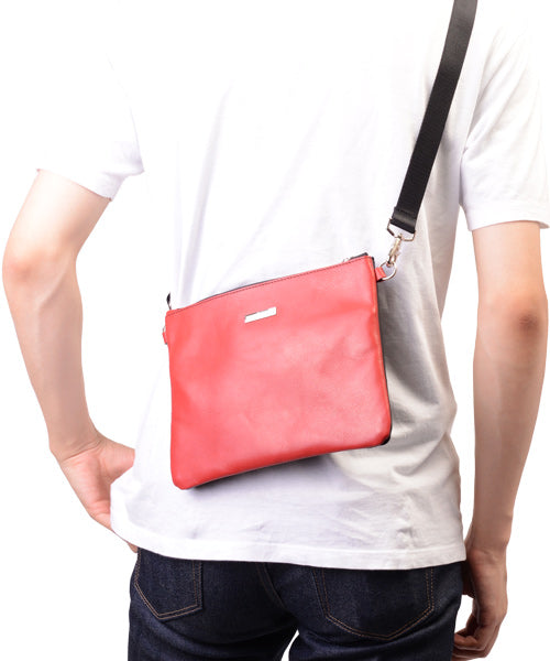 Reversible mini sakosh made of genuine leather