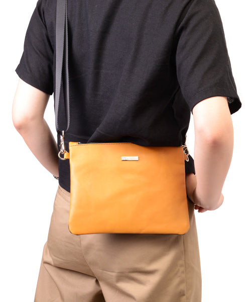 Reversible mini sakosh made of genuine leather