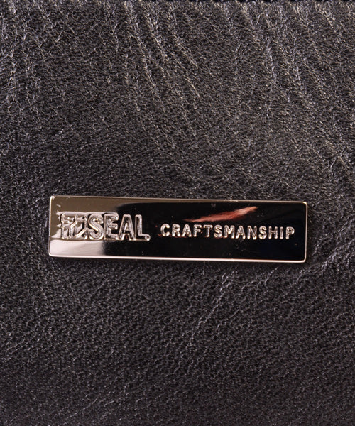 Reversible mini sakosh made of genuine leather